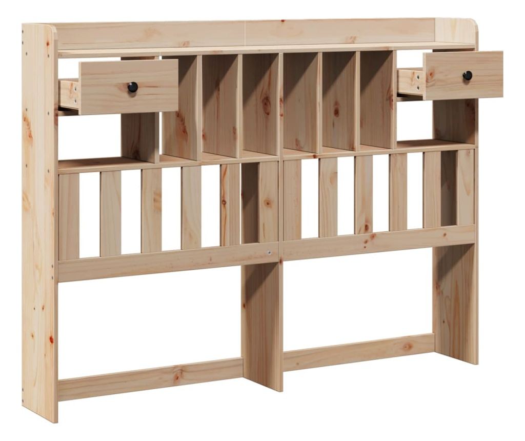 tömör fenyőfa fejtámla tárolóval 160 cm - 4