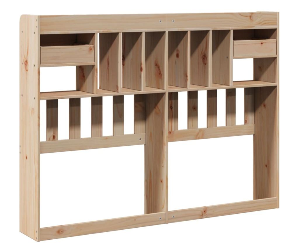 tömör fenyőfa fejtámla tárolóval 160 cm - 6