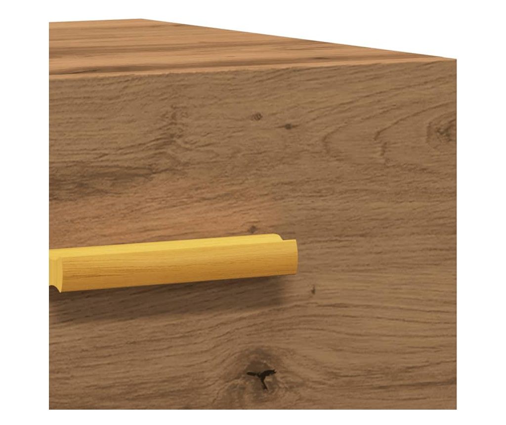 2 db kézműves tölgy fali szerelhető éjjeliszekrény 35x35x20 cm - 8