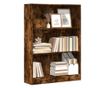 füstös tölgy színű szerelt fa könyvszekrény 80 x 24 x 109 cm