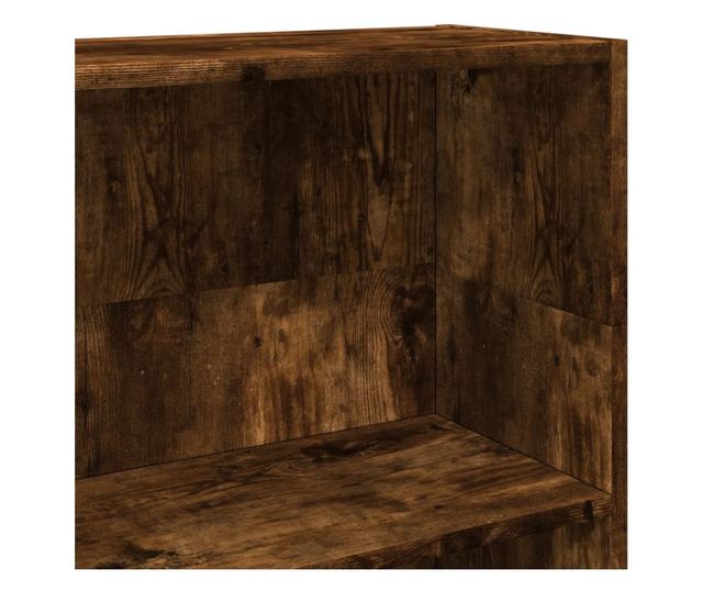 füstös tölgy színű szerelt fa könyvszekrény 80 x 24 x 109 cm