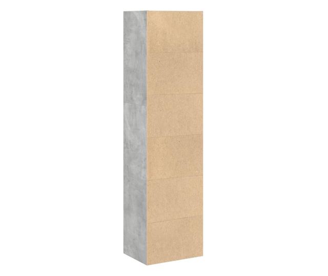 betonszürke szerelt fa könyvespolc 40 x 30 x 152 cm