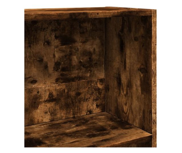 füstös tölgy színű szerelt fa könyvespolc 80 x 30 x 114 cm