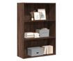 barna tölgy színű szerelt fa könyvespolc 80 x 30 x 114 cm thumbnail 1