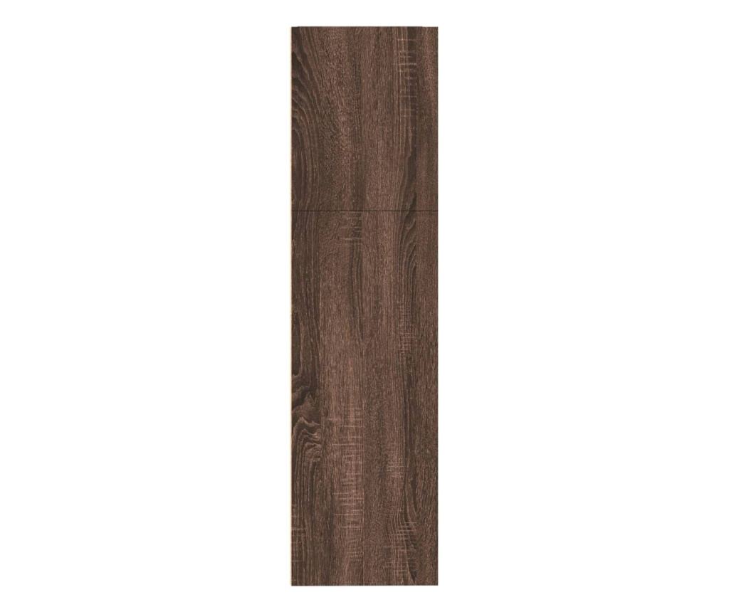 barna tölgy színű szerelt fa könyvespolc 80 x 30 x 114 cm - 5