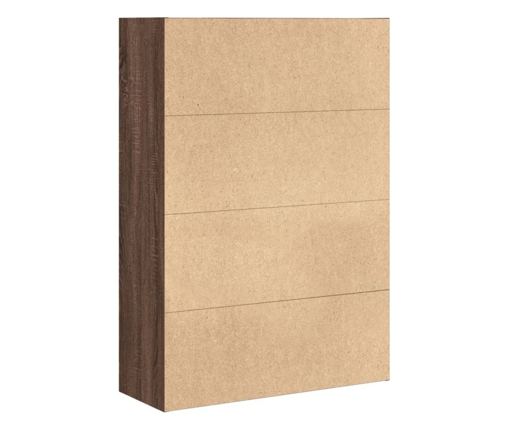 barna tölgy színű szerelt fa könyvespolc 80 x 30 x 114 cm - 6