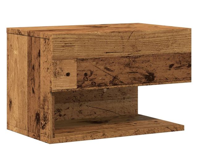 antik fa színű falra szerelhető éjjeliszekrény