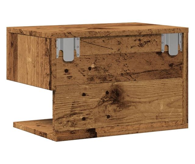 antik fa színű falra szerelhető éjjeliszekrény