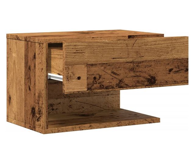 antik fa színű falra szerelhető éjjeliszekrény