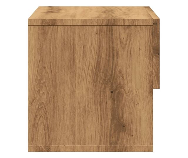 kézműves tölgy színű falra szerelhető éjjeliszekrény