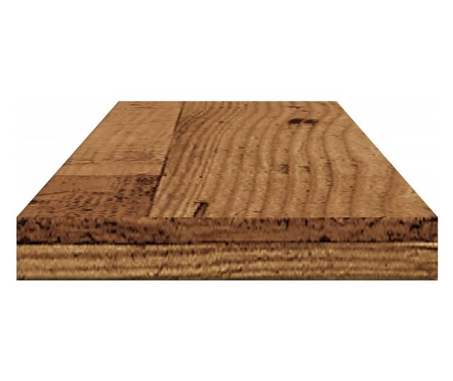 4 db antik fa színű szerelt fa könyvespolc 60 x 10 x 1,5 cm