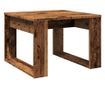 antik fa színű szerelt fa kisasztal 50 x 50 x 35 cm