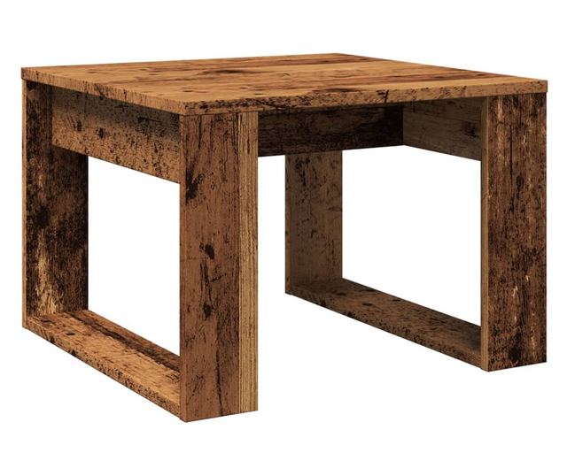 antik fa színű szerelt fa kisasztal 50 x 50 x 35 cm