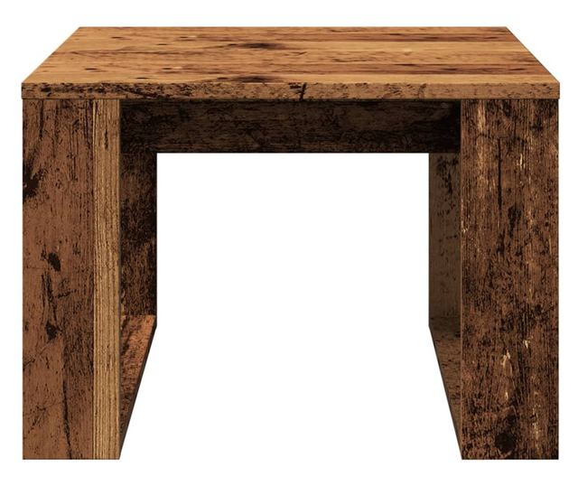 antik fa színű szerelt fa kisasztal 50 x 50 x 35 cm