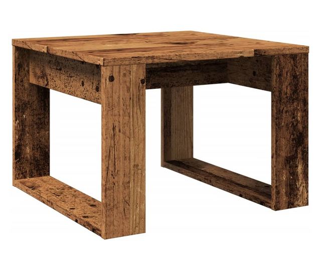 antik fa színű szerelt fa kisasztal 50 x 50 x 35 cm