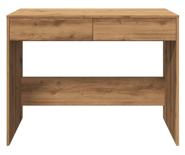 kézműves tölgy színű szerelt fa íróasztal 101 x 50 x 76,5 cm