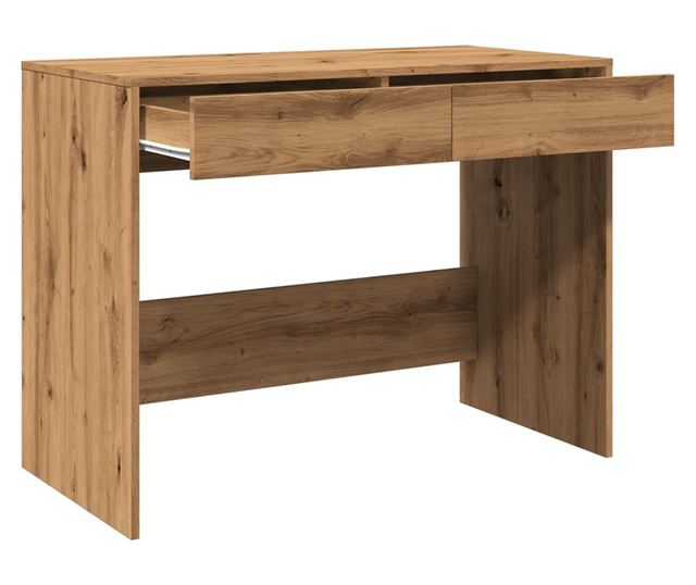 kézműves tölgy színű szerelt fa íróasztal 101 x 50 x 76,5 cm