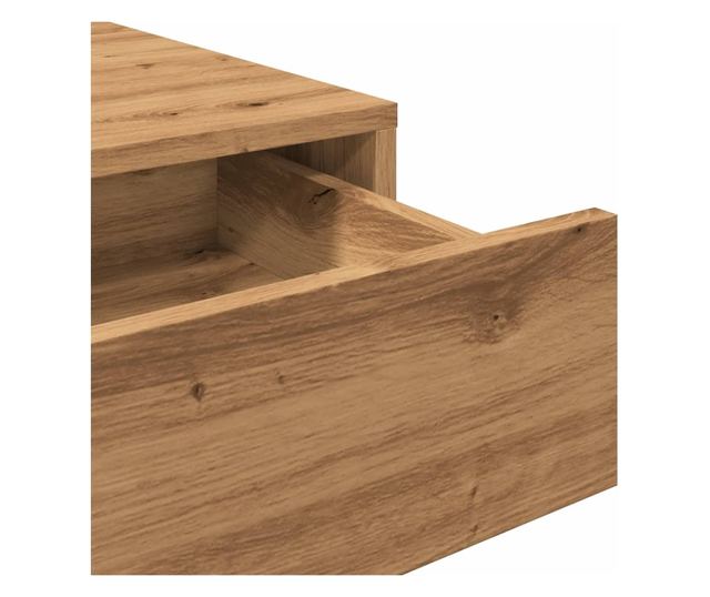 kézműves tölgy színű szerelt fa íróasztal 101 x 50 x 76,5 cm