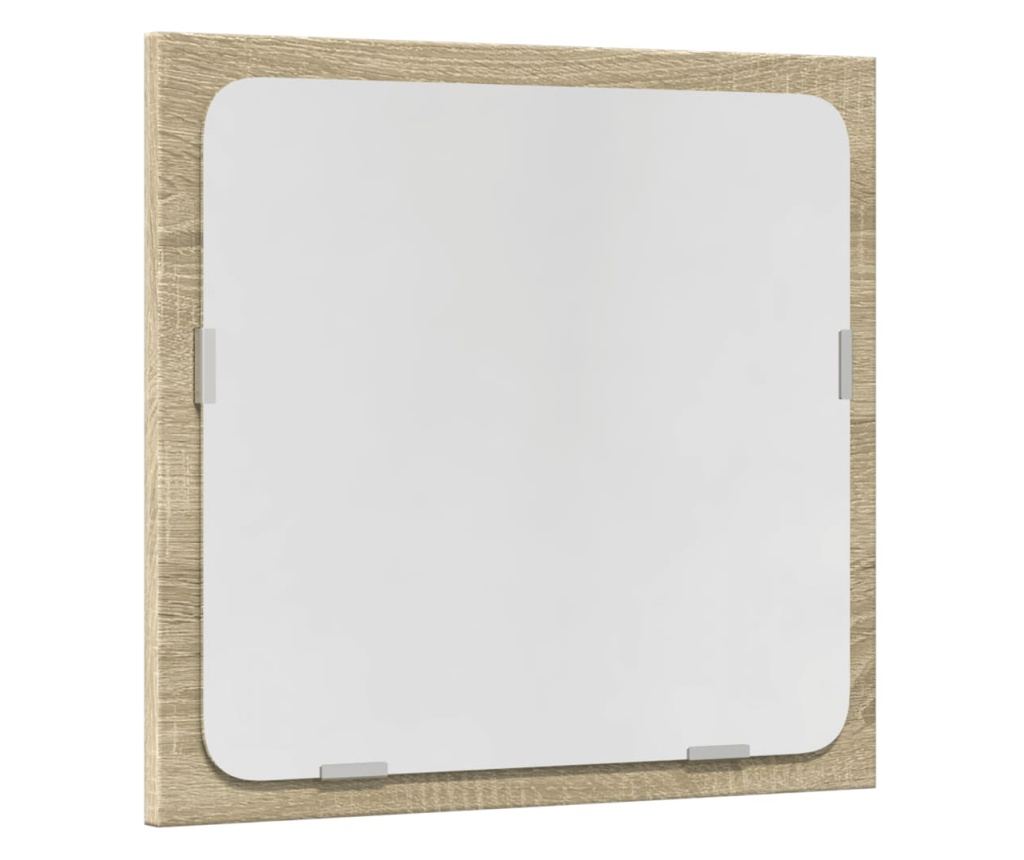 2 részes sonoma tölgyszínű szerelt fa fürdőszobai bútorszett - 8