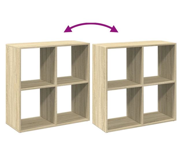 sonoma tölgy szerelt fa elválasztó könyvespolc 69,5x29x69,5 cm