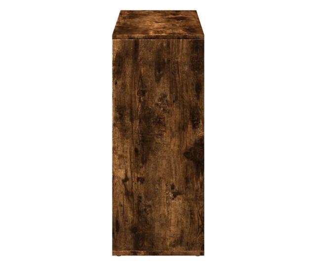 füstös tölgy szerelt fa elválasztó könyvespolc 69,5x29x69,5 cm