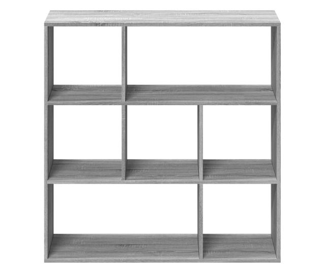 szürke sonoma szerelt fa elválasztó könyvespolc 102x29x103,5cm