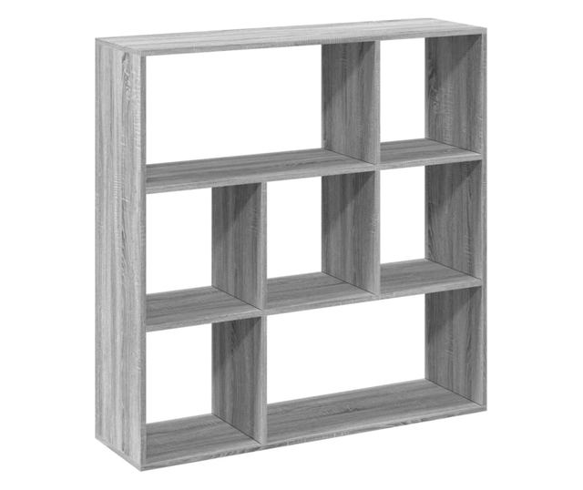 szürke sonoma szerelt fa elválasztó könyvespolc 102x29x103,5cm