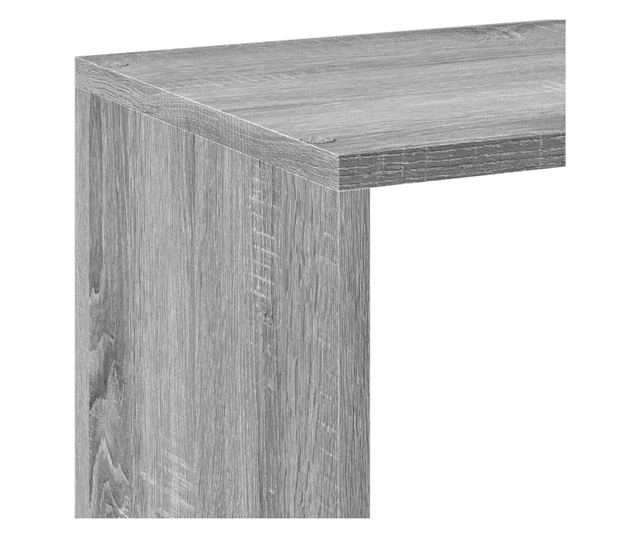 szürke sonoma szerelt fa elválasztó könyvespolc 102x29x103,5cm