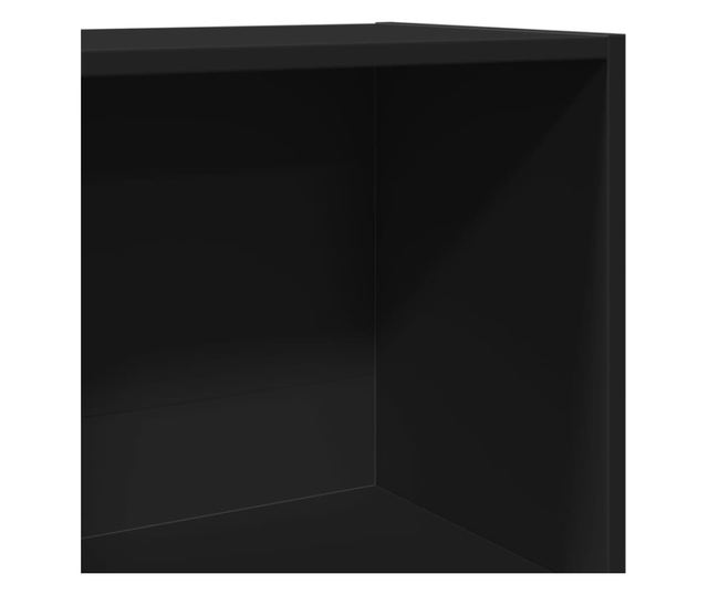 fekete szerelt fa könyvespolc 40 x 30 x 189 cm