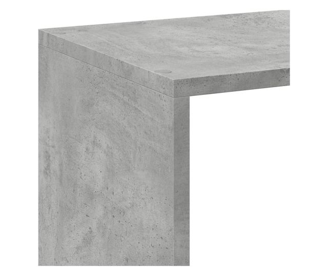 betonszürke szerelt fa elválasztó könyvespolc 102x29x103,5 cm
