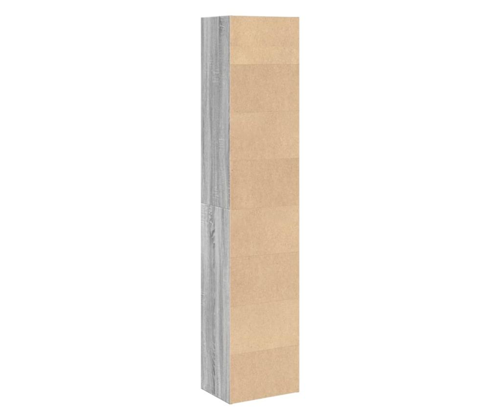 szürke sonoma színű szerelt fa könyvespolc 40 x 30 x 189 cm - 6