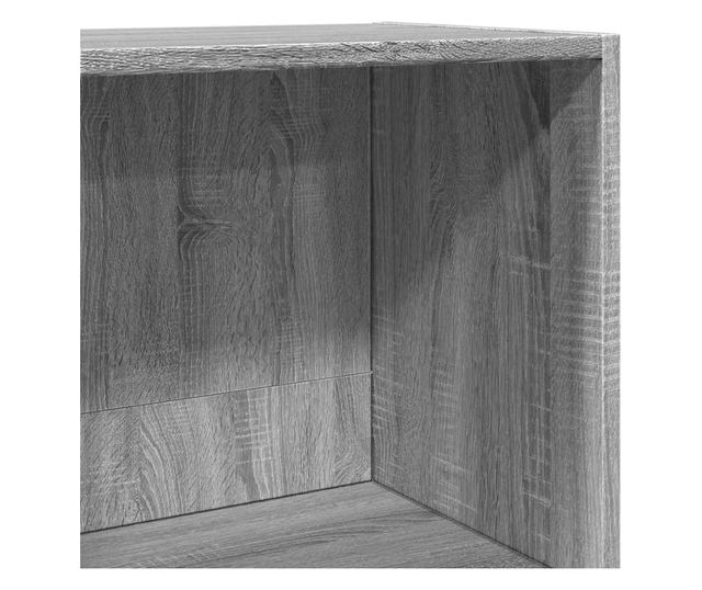 szürke sonoma színű szerelt fa könyvespolc 40 x 30 x 114 cm