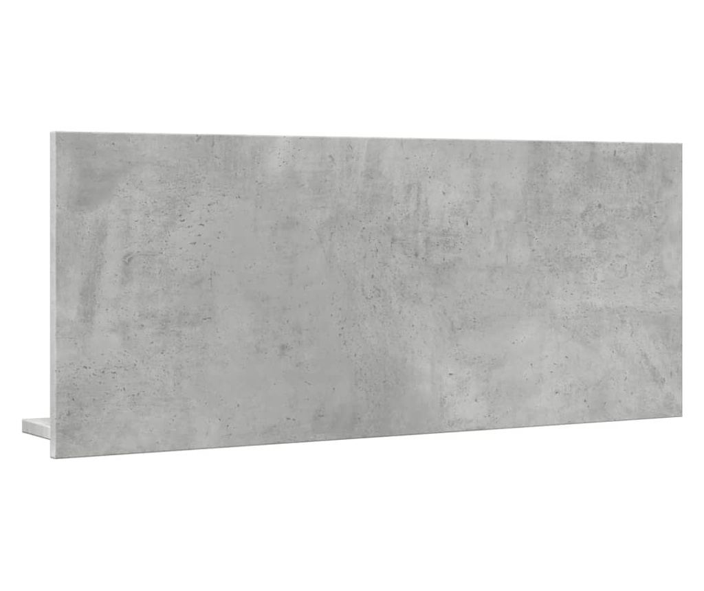 betonszürke szerelt fa tükrös fürdőszobaszekrény 90x11x37 cm - 6