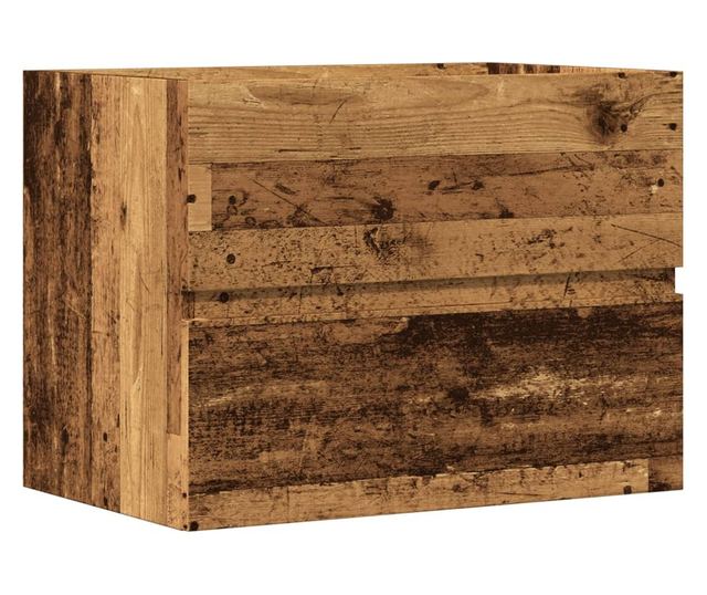 antik fa színű szerelt fa fürdőszobaszekrény 60 x 38,5 x 45 cm