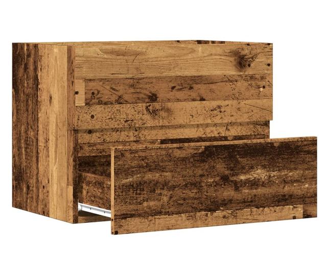 antik fa színű szerelt fa fürdőszobaszekrény 60 x 38,5 x 45 cm