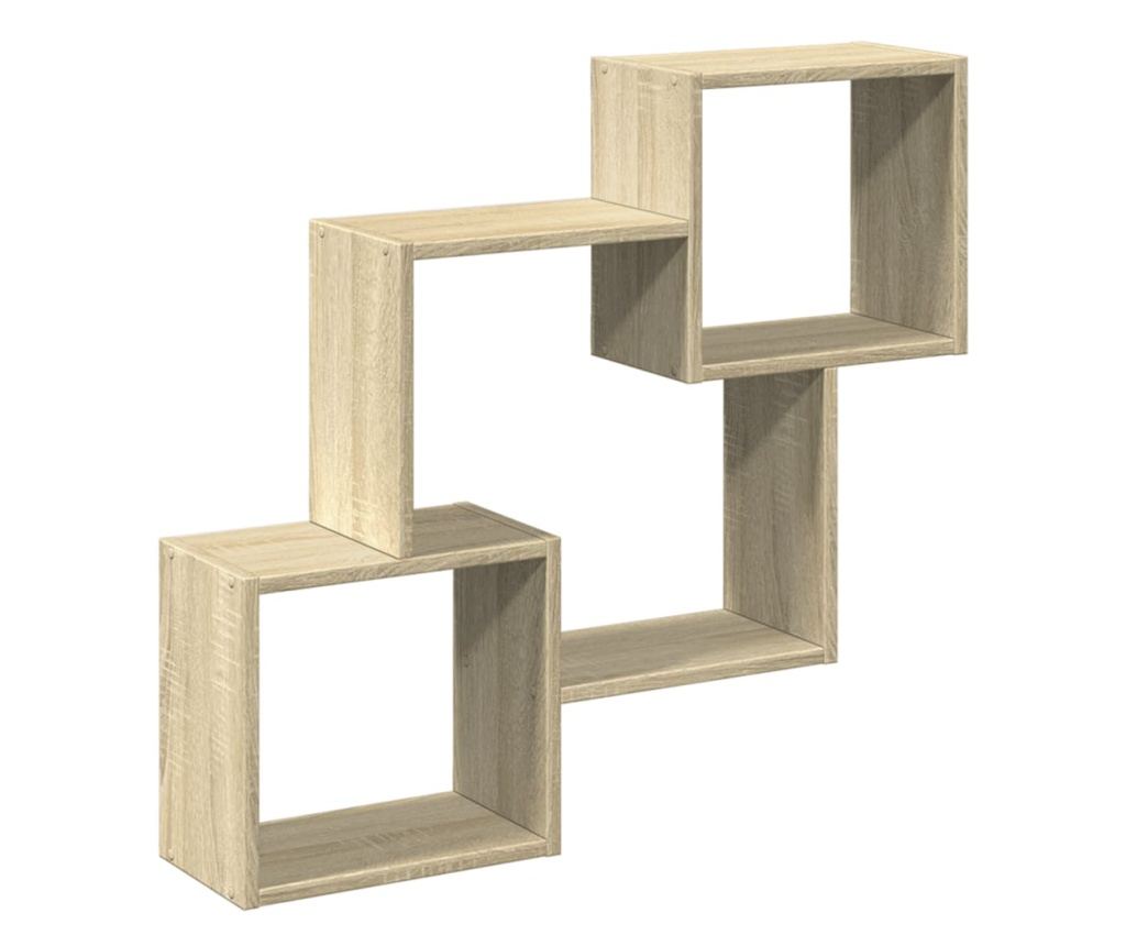 sonoma tölgy színű szerelt fa faliszekrény 78 x 18 x 71 cm - 2