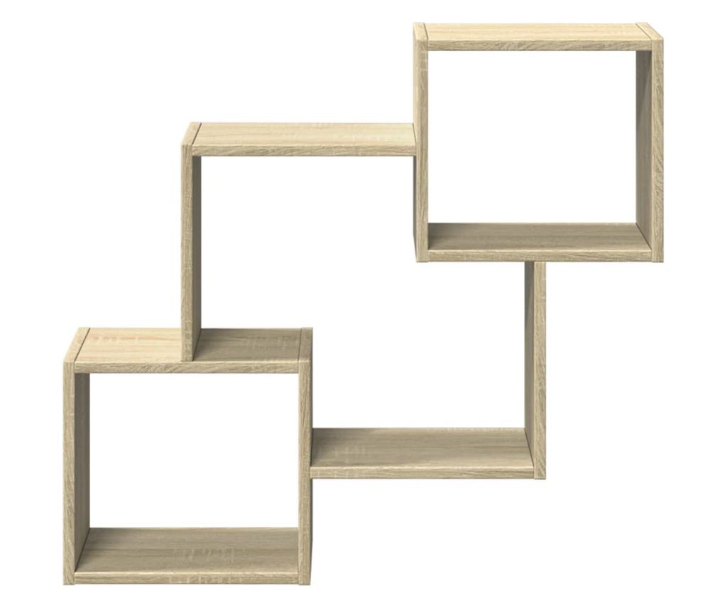 sonoma tölgy színű szerelt fa faliszekrény 78 x 18 x 71 cm - 4