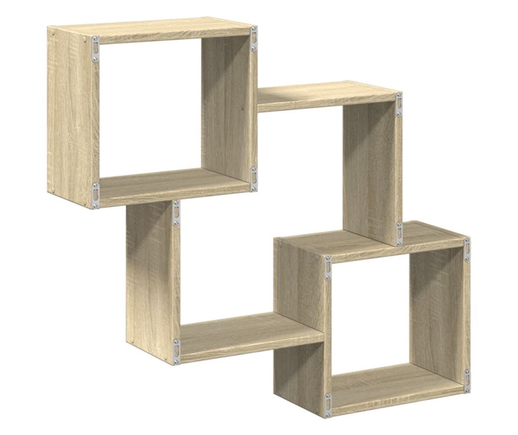 sonoma tölgy színű szerelt fa faliszekrény 78 x 18 x 71 cm - 6