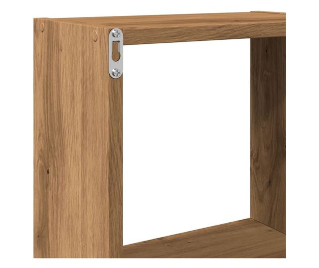 kézműves tölgy színű szerelt fa faliszekrény 78 x 18 x 71 cm