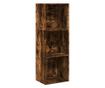 füstös tölgy színű szerelt fa könyvszekrény 40 x 30 x 114 cm thumbnail 2