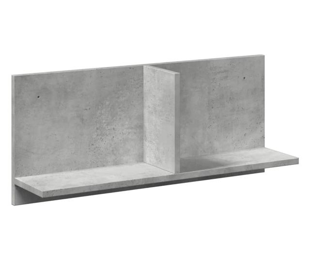 betonszürke szerelt fa faliszekrény 70 x 16,5 x 30 cm