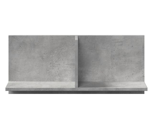 betonszürke szerelt fa faliszekrény 70 x 16,5 x 30 cm