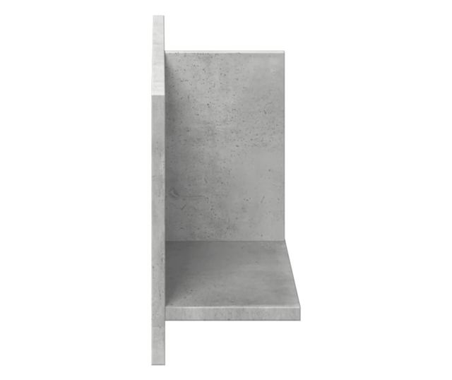 betonszürke szerelt fa faliszekrény 70 x 16,5 x 30 cm