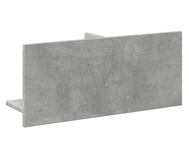 betonszürke szerelt fa faliszekrény 70 x 16,5 x 30 cm