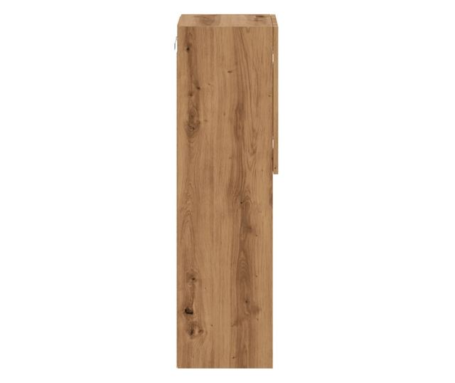 2 db kézműves tölgy TV-szekrény LED-lámpákkal 30,5x30x102 cm