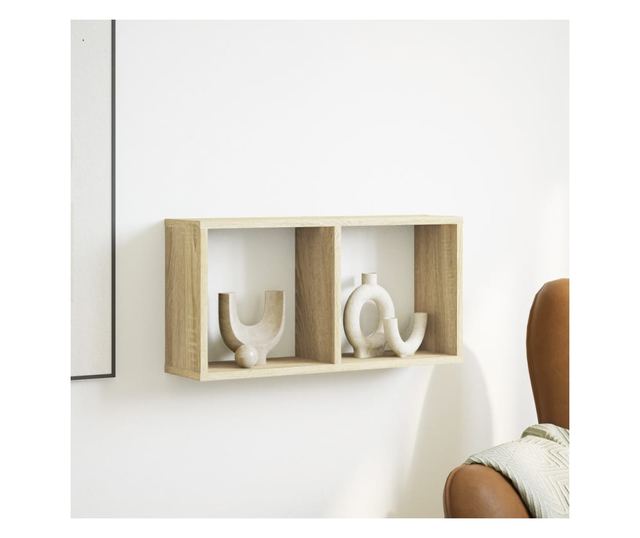 sonoma tölgy színű szerelt fa faliszekrény 60 x 16 x 30 cm