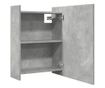 betonszürke szerelt fa tükrös fürdőszobaszekrény 62,5x20,5x64cm