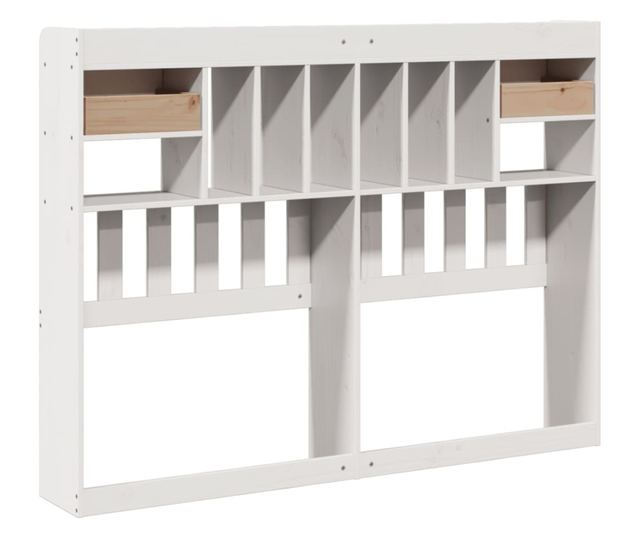 fehér tömör fenyőfa fejtámla tárolóval 160 cm