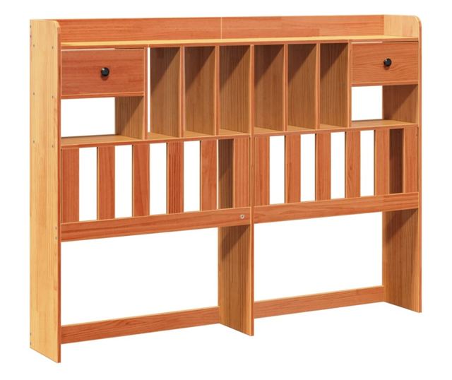 viaszbarna tömör fenyőfa fejtámla tárolóval 150 cm