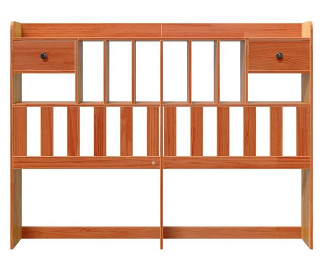 viaszbarna tömör fenyőfa fejtámla tárolóval 150 cm